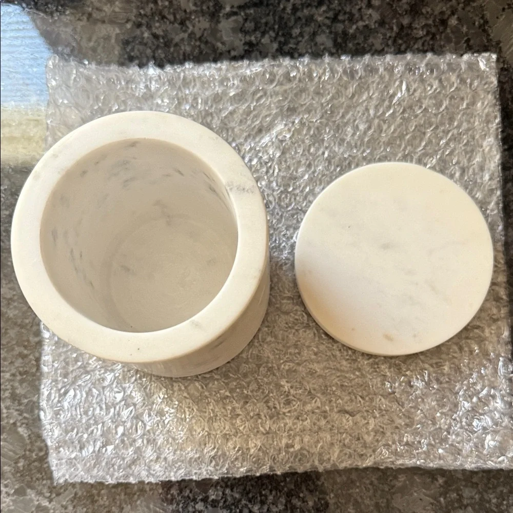 Target White Marble Canister with Lid